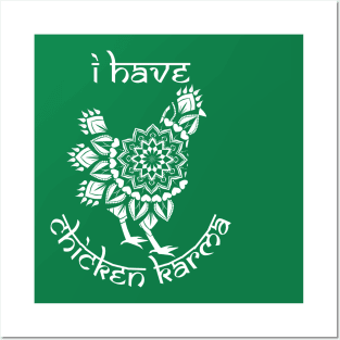 Chicken Karma Mandala Posters and Art